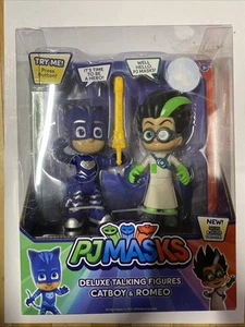 PJ Masks Catboy & Romeo Deluxe Talking Action Figure 2-Pack 6" Disney + Book NEW - Picture 1 of 1
