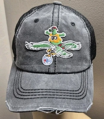 Philadelphia Phanatic Flying Mascot Hat Distressed Phillies Hat Charcoal/Black - Image 1 of 4