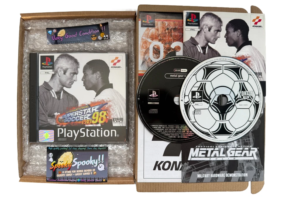 ISS Pro 98 PS1  - UK PAL VGC CIB with 4 Inserts - Metal Gear Solid Demo - Image 1 of 4