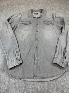 Scotch & Soda Men Snap Button LS Size XL (AMS Blauw Style) Western Gray - Picture 1 of 13