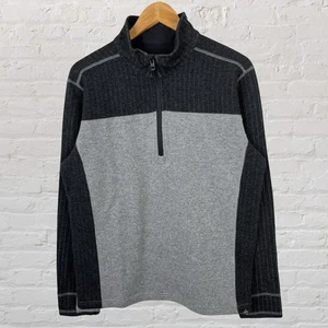 PrAna Wollpullover 1/4 Zip Pullover Wandern Outdoor grau Wentworth Herren Large - Bild 1 von 5