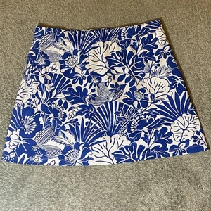 JMcLaughlin Skort Size Large Floral Leaves Catalina Cloth Athleisure Golf Tennis - Picture 1 of 15