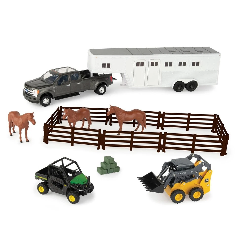 ERTL,JOHN DEERE farm vehicle set with 3 horses, 1/32, ERT47247 - Image 1 of 4