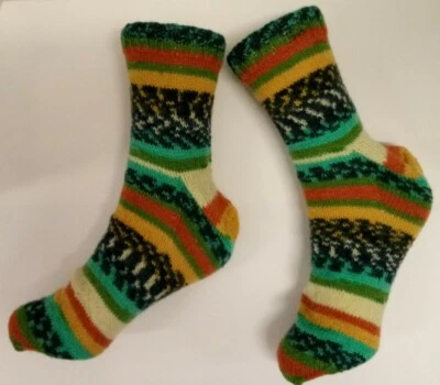 Calcetines tejidos a mano para dama lavables a máquina 75 % lana 25 % poliamida M~L #MW3 Foto 1 de 4