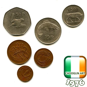 Collection of IRISH 1976 coins, 49 Years Old! - Picture 1 of 2
