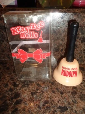 Anillo Campana de Navidad para Rudolph 5" Metal Tostado KRAY-ZEE 2014 Novedad Vacaciones Diversión Foto 1 de 4