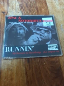 2Pac & Notorious B.I.G - Runnin' 1998 Remixes - 3 Track CD RARE Artwork Version - Picture 1 of 3