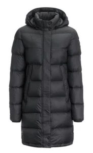 2018 Moose Knuckles Lac Bouchette Parka Donna Nero Medio Piumino con Cappuccio  - Foto 1 di 12