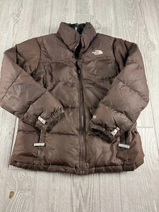 THE NORTH FACE Brown Down Jacket Coat Girls Size XL - Picture 1 of 10