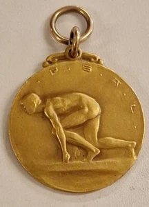 1920 Dieges & Clust Gold Filled Elementary School Championship Relay Medal /... - Picture 1 of 3