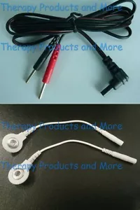 Replacement Electrode Cables Wires for AURAWAVE Massager -Use Snap OR Pin Pads! - Picture 1 of 1