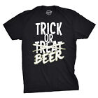 Mens Trick or Beer Glowing Shirt Funny Halloween Tshirt Glow In The Dark Tee