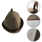 Brown Woolen Sauna Felt Hat Crafted with Premium Material for Long Lasting Use