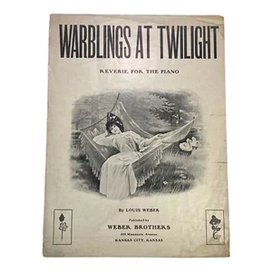 Partituras vintage Warblings At Twilight 1909 - Louis Weber - Imagen 1 de 3