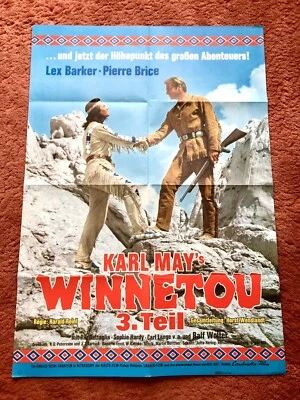 Winnetou 3. Teil Kinoplakat Poster A1, 1967, Lex Barker, Pierre Brice, Karl May - Bild 1 von 2