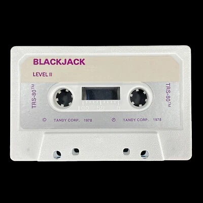 Cinta Backgammon TRS 80 Blackjack TRS-80 Nivel 2 Tandy Corp S128 USADA Foto 1 de 4