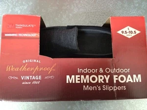 3M Thinsulate Memory Foam Indoor/outdoor Slippers Vintage Weatherproof 9.5-10.5 - Picture 1 of 4