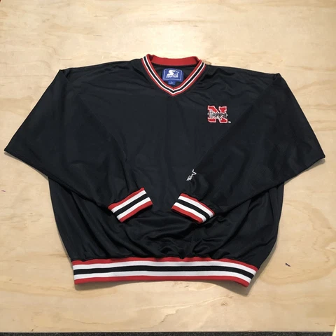 Vintage Starter NEBRASKA CORNHUSKERS Pullover Jacket Huskers Windbreaker Large Cover