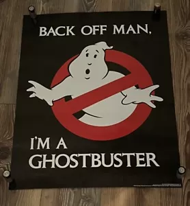 Poster Film Ghostbusters Vintage Back Off Sono un Ghostbuster 1984 Originale Raro - Foto 1 di 5