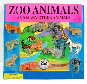 Zoo Animals & Others Toys Prizes Old Gumball Vend Machine Display Card #110 - Picture 1 of 1