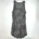 Torrid Super Soft Size 4 Womens 4X Sleeveless Nightgown Gray Tropical Palm Trees