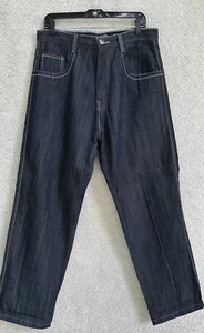 Dodeca Herrenjeans 34x32 dunkelblaue Jeans gestreifte Taschen Streetwear neu ohne Etikett - Bild 1 von 24