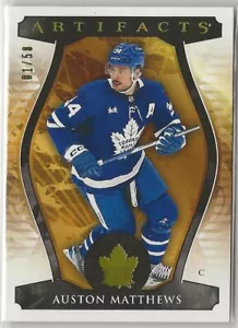 2023 2023-24 Artefactos Amarillo #135 Auston Matthews 01/50 Toronto Hojas de Arce - Imagen 1 de 2