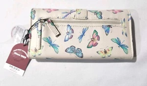 MUNDI WALLET Dragon Flies & Butterflies Snap, Zippered Compartments RFID Block - Picture 1 of 13