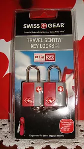 WJ6071BK Swissgear Travel Sentry Schlüsselschlösser, 2 Stück ROT - Bild 1 von 4