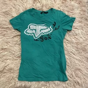 Fox Racing Green Graphic Tee Women’s Xs - Picture 1 of 4