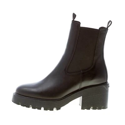 HOGAN scarpe donna H649 tronchetto Chelsea pelle nero tacco 7 HXW6490DV80KXTB999 - Immagine 1 di 4