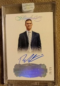 2017 Flawless Theo Epstein #25/25 auto card. G.M for World Series Cubs & Red Sox