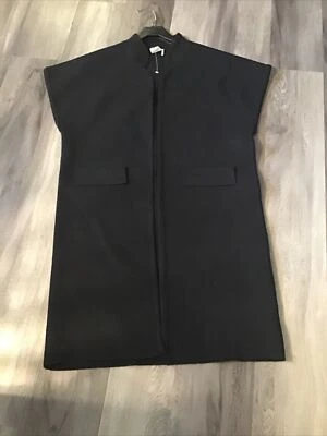 Anthropologie Akemi Ki Plumero Suéter Chaleco Chaqueta Negro Talla Única Foto 1 de 4