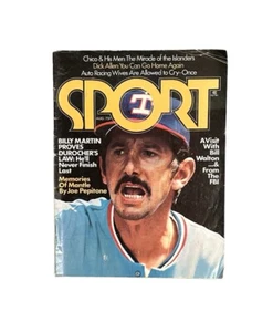Billy Martin Texas Rangers - August 1975 Sports Magazine - Picture 1 of 4