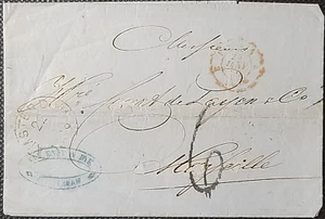 (NED-301) NIEDERLANDE 1859 ganzer Brief von AMSTRDAM nach MARSEILLE - Bild 1 von 4