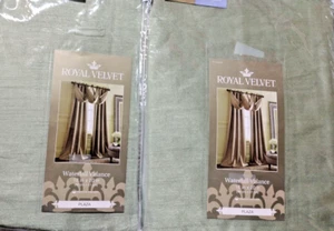 JCP, 2- Seagrass, Grommet Waterfall Valance, 18"x20", ROYAL VELVET - Picture 1 of 4