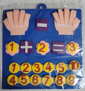 Felt Hand And Numbers For Math, Counting,Learning School Home School 11"×11" - Picture 1 of 4