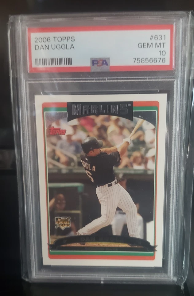 2006 Topps #631 Dan Uggla RC Florida Marlin PSA 10 - Image 1 of 1