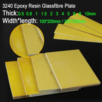 Thick 0.5mm - 10mm Epoxy Resin Sheets Glassfibre Plate Bakelite Sheets 100/200mm - Image 1 of 4