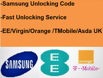 Samsung EE ORANGE UK Unlock Code All Models J3 A70 S7 S8 S9 S10 S20 NOTE PLUS • 1.23£