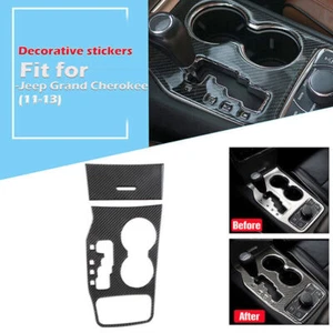 Cubierta de panel de cambio de marcha central para Jeep Grand Cherokee 2011-2013 borde carbono real - Imagen 1 de 7