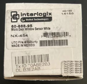 Interlogix Door/ Window Sensor Micro Wireless White 60-688-95 New Factory Sealed - Picture 1 of 4