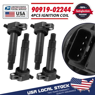 PACK OF 4 IGNITION COIL FOR TOYOTA CAMRY LE SE XLE L4 2.4L 2002-2005 UF333 C1330 - Imagem 1 de 4