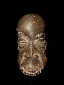 Máscaras africanas antigüedades cara tribal vintage madera tallada bassa colgante-5306 - Imagen 1 de 12