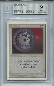 MTG Unlimited Disenchant BGS 9.0 (9) MINT Magic 4X 9's 3042 Quad - Picture 1 of 2