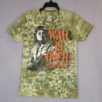 Camiseta Pullover John Lennon War Is Over If You Want It Tie Dye Verde Talla S Foto 1 de 4