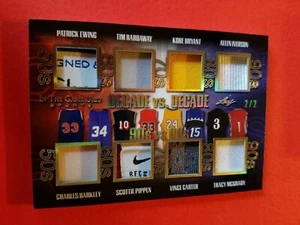 Kobe Bryant JERSEY CARD #d2/2 Scottie Pippen NIKE LAUNDRY TAG PATRICK EWING LEAF - Picture 1 of 3