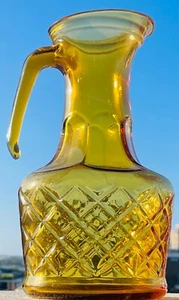 Mid Century Bormioli Italian 'Artu' Amber Pitcher 1000 ml - Picture 1 of 7