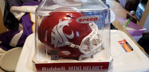 WASHINGTON STATE COUGARS  REPLICA MINI HELMET NCAA RIDDELL Cover