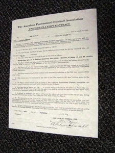 1921 American Professional Football Uniform Players Contract. Acme Packers - Picture 1 of 2